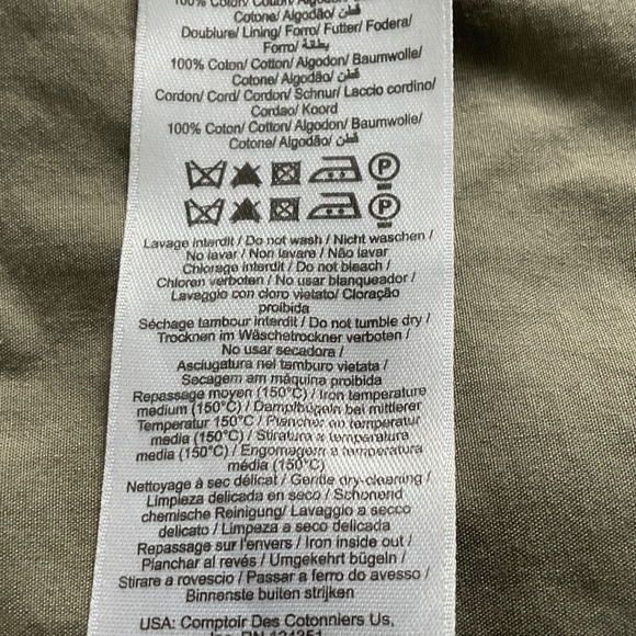 Comptoir Des Cottonniers Linen Coat XS/S Tan Asymmetrical Blend Boho Lagenlook - Picture 13 of 13